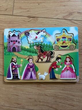 Target Princess Peg Puzzle - Pink, Purple, Green, Blue, Yellow